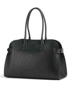 The Rathbone Shopper genarbtes Rindsleder schwarz