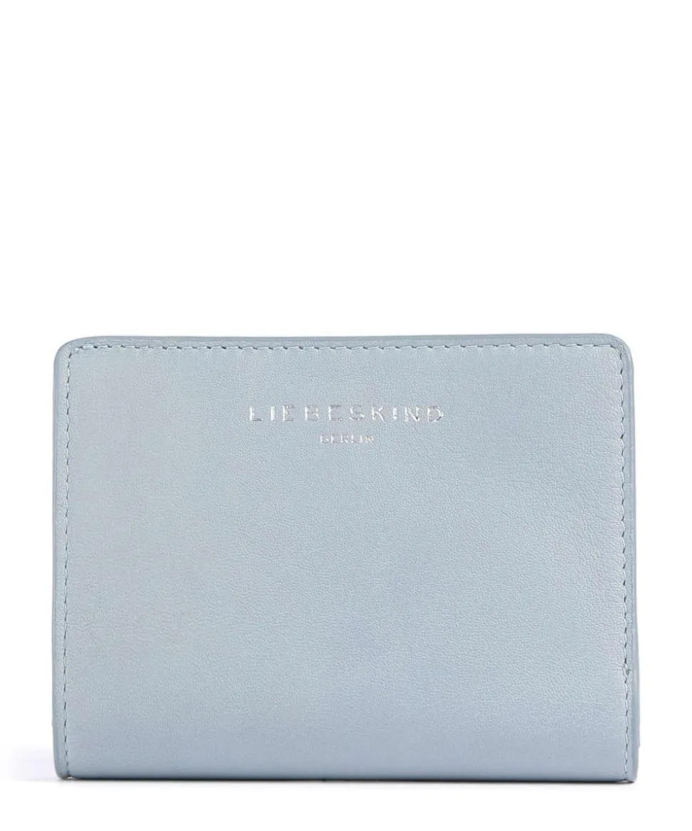 Thea Sheep Natural M RFID Geldbörse Schafsleder blaugrau