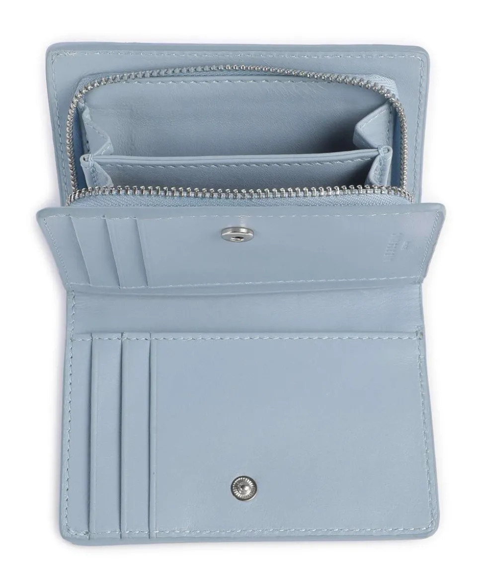 Thea Sheep Natural M RFID Geldbörse Schafsleder blaugrau