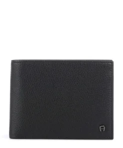 Theo Geldbörse genarbtes Leder schwarz