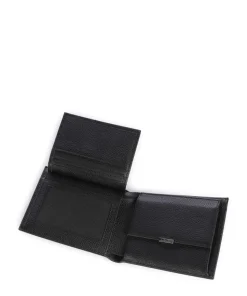 Theo Geldbörse genarbtes Leder schwarz