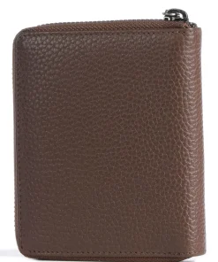 Theo RFID Geldbörse genarbtes Rindsleder dunkelbraun