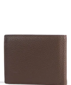 Theo RFID Geldbörse genarbtes Rindsleder dunkelbraun