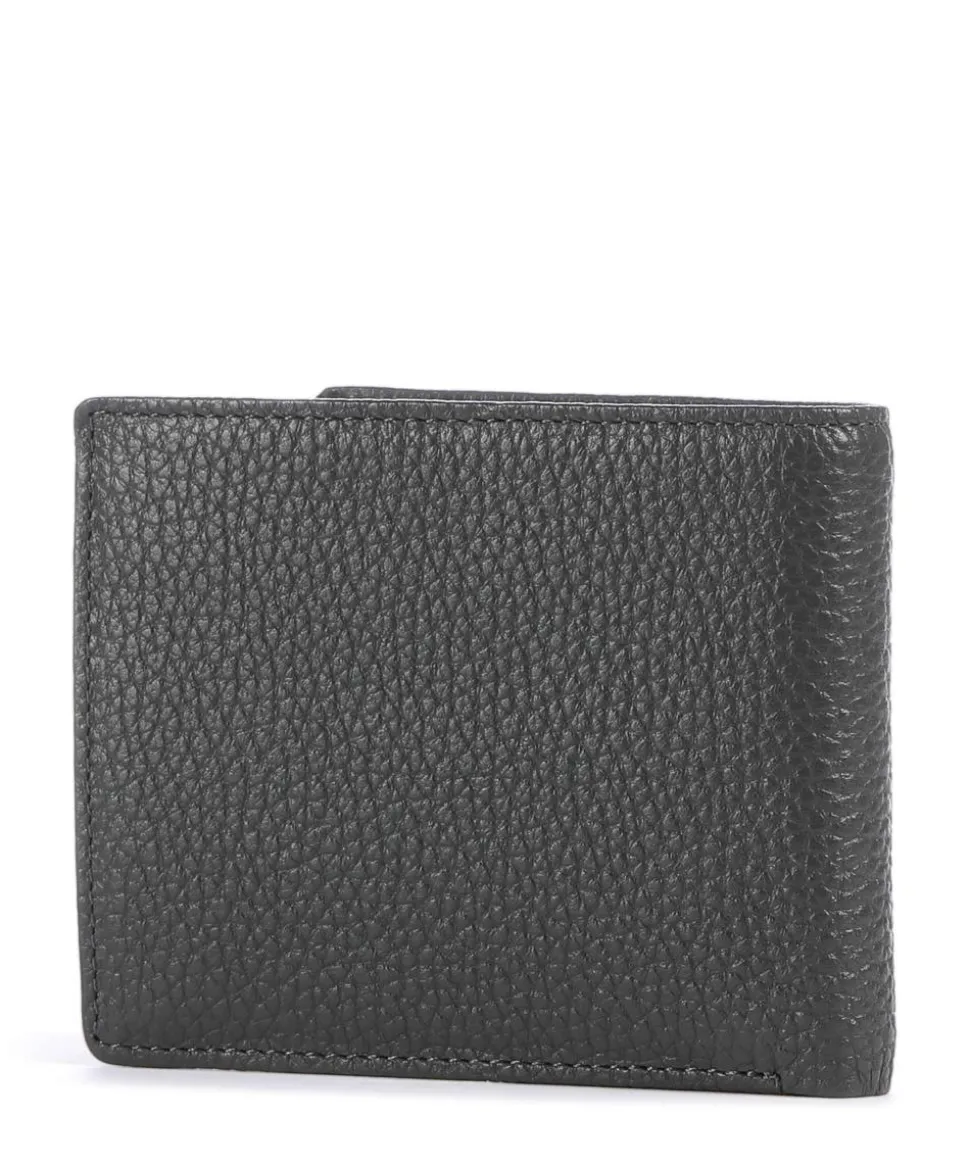 Theo RFID Geldbörse genarbtes Rindsleder dunkelgrau