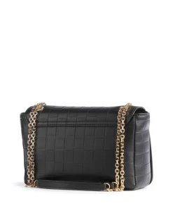 Tile Biasca Schultertasche fein genarbtes Kalbsleder schwarz