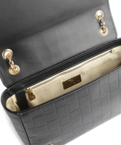 Tile Biasca Schultertasche fein genarbtes Kalbsleder schwarz