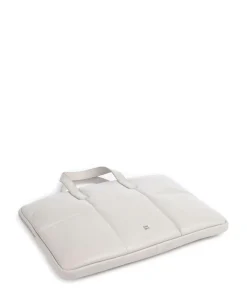 Togean Aktentasche 13″ fein genarbtes Leder hellgrau