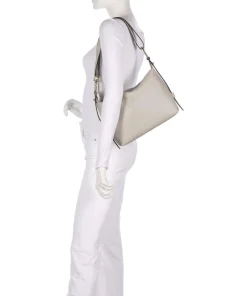 Tonie M Beuteltasche fein genarbtes Leder hellgrau