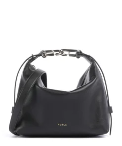 Tonie Mini Handtasche fein genarbtes Leder schwarz