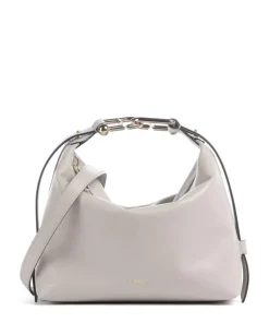 Tonie Mini Handtasche fein genarbtes Leder hellgrau