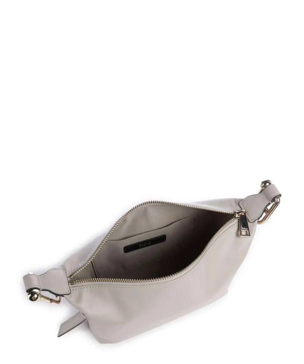 Tonie Mini Handtasche fein genarbtes Leder hellgrau