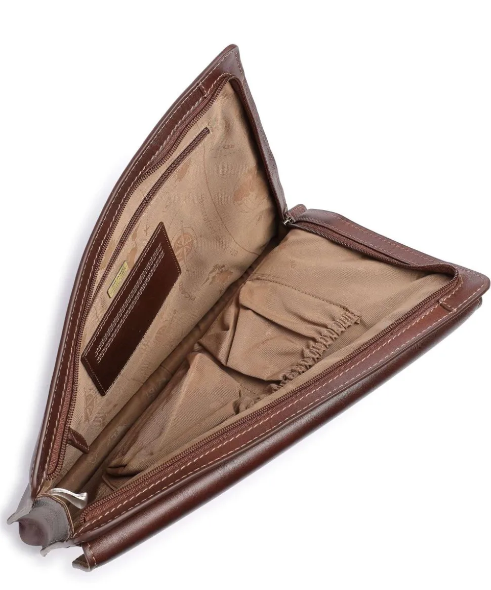 Toscana Mappe fein genarbtes Rindsleder braun