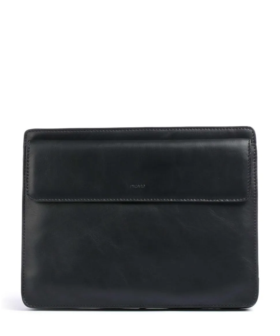 Toscana Mappe fein genarbtes Rindsleder schwarz