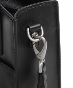 Toscana Umhängetasche fein genarbtes Rindsleder schwarz