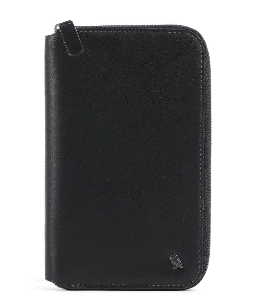 Travel RFID Geldbörse Leder schwarz