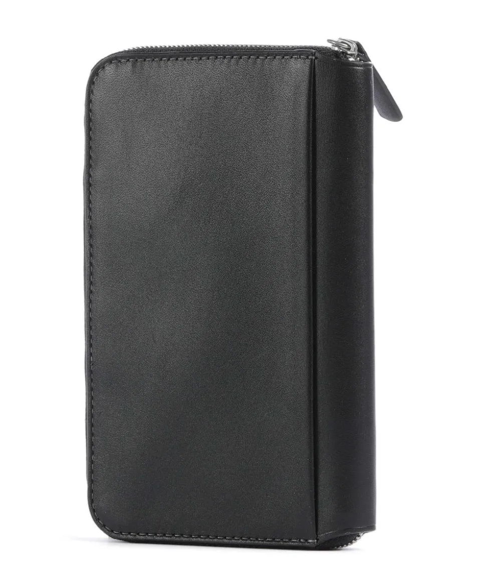 Travel RFID Geldbörse Leder schwarz