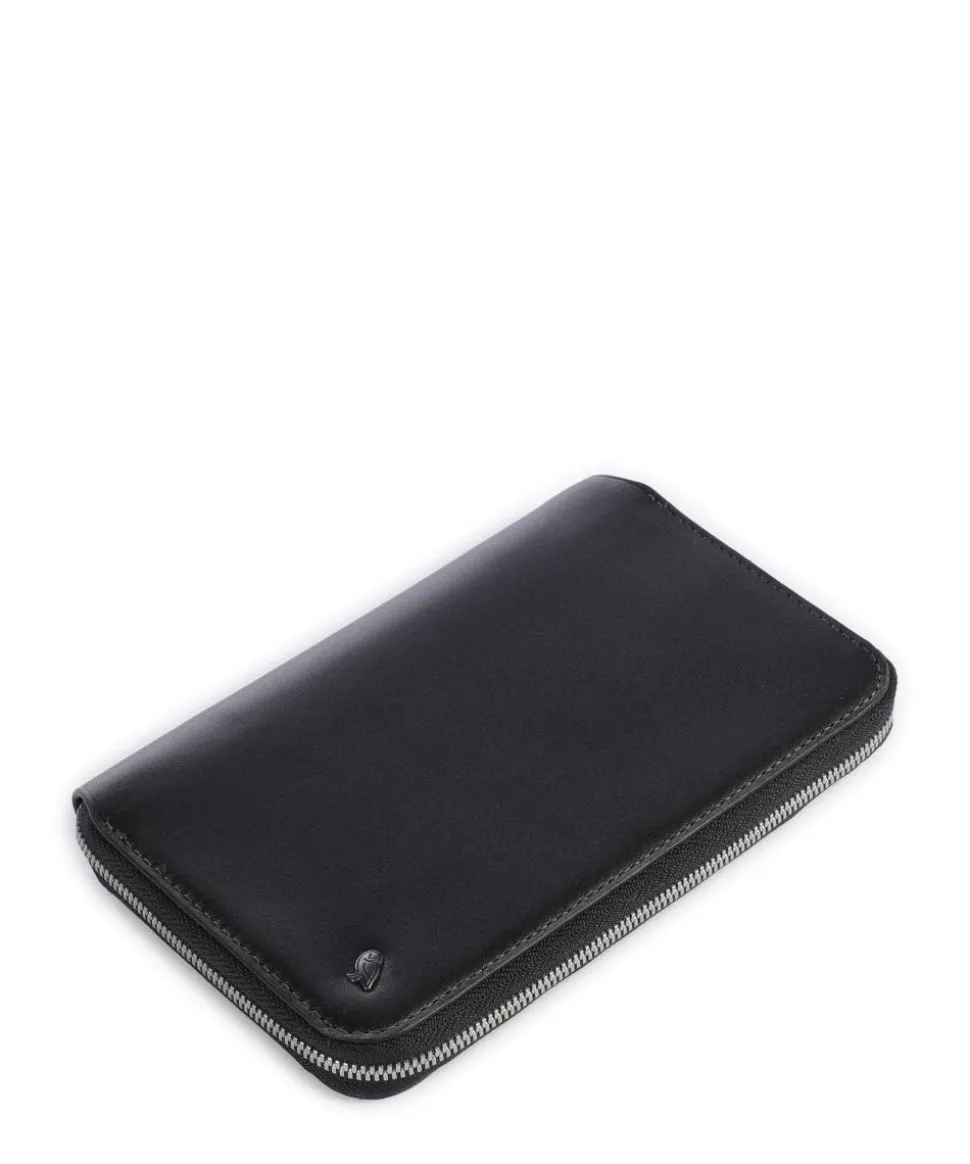 Travel RFID Geldbörse Leder schwarz