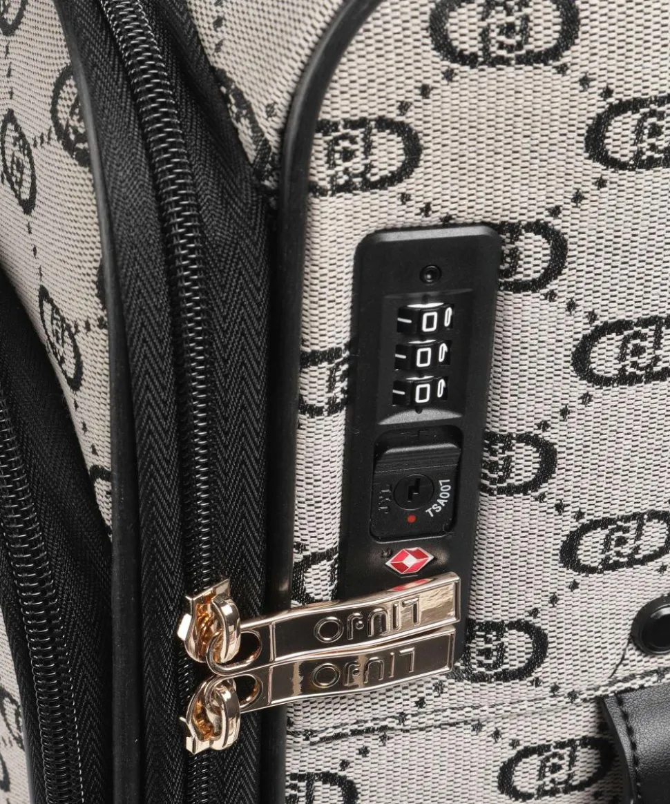 Travel 4-Rollen Trolley beige/schwarz 57 cm