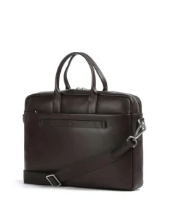 Treviso Pandion Aktentasche 15″ genarbtes Leder dunkelbraun