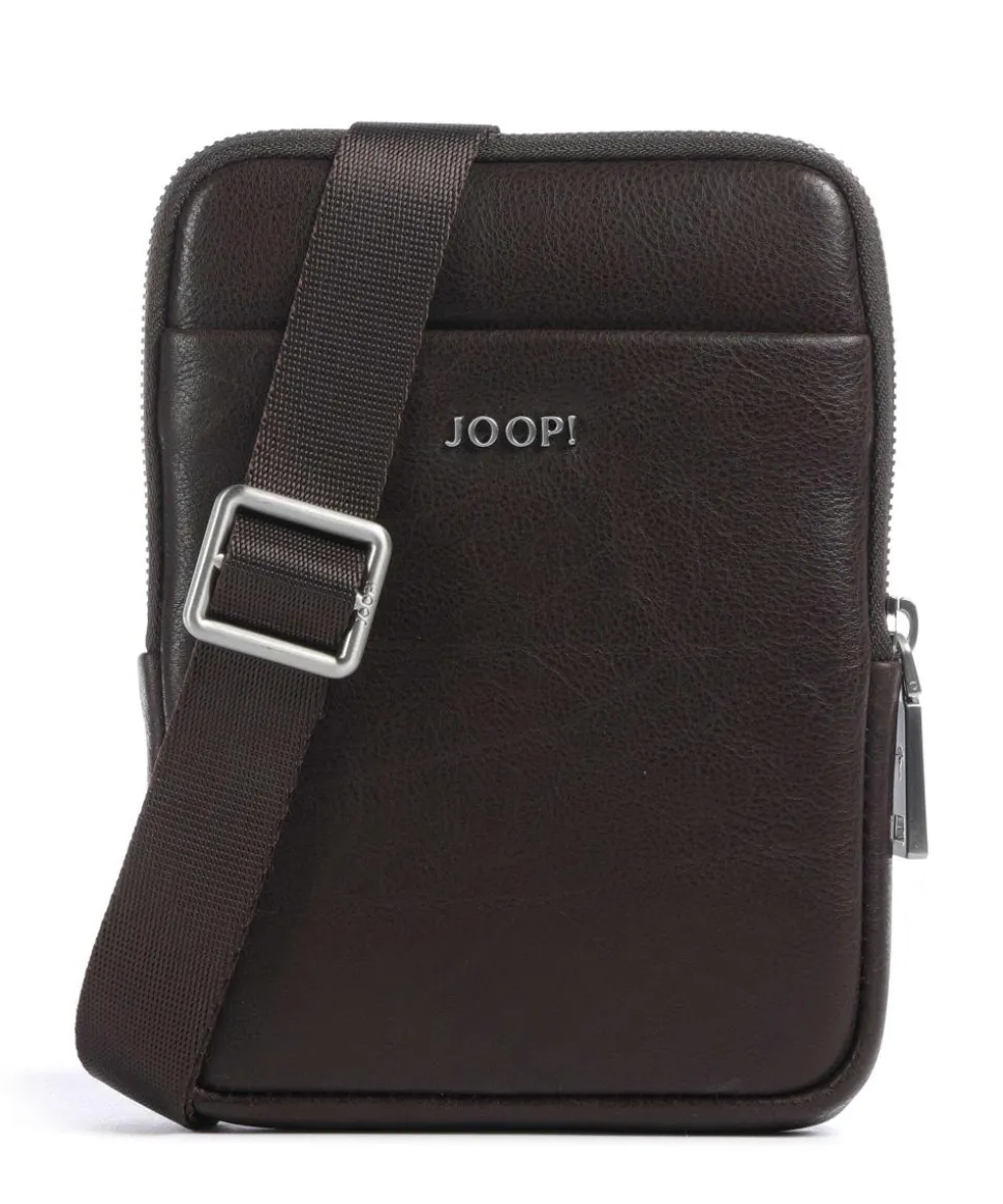 Treviso Rafael Umhängetasche fein genarbtes Leder dunkelbraun