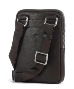 Treviso Rafael Umhängetasche fein genarbtes Leder dunkelbraun