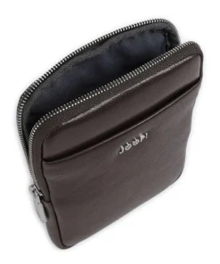 Treviso Rafael Umhängetasche fein genarbtes Leder dunkelbraun