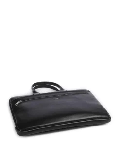 Treviso Samu Aktentasche 15″ fein genarbtes Rindsleder schwarz
