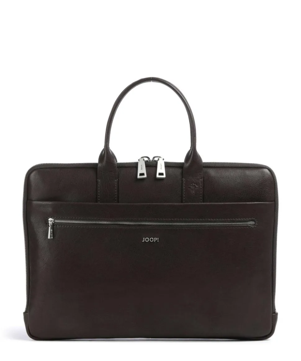 Treviso Samu Aktentasche 15″ fein genarbtes Rindsleder dunkelbraun