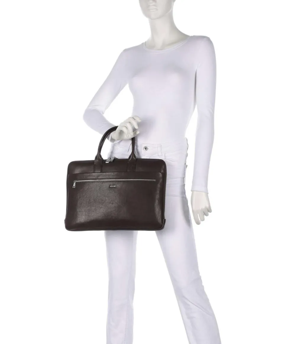 Treviso Samu Aktentasche 15″ fein genarbtes Rindsleder dunkelbraun