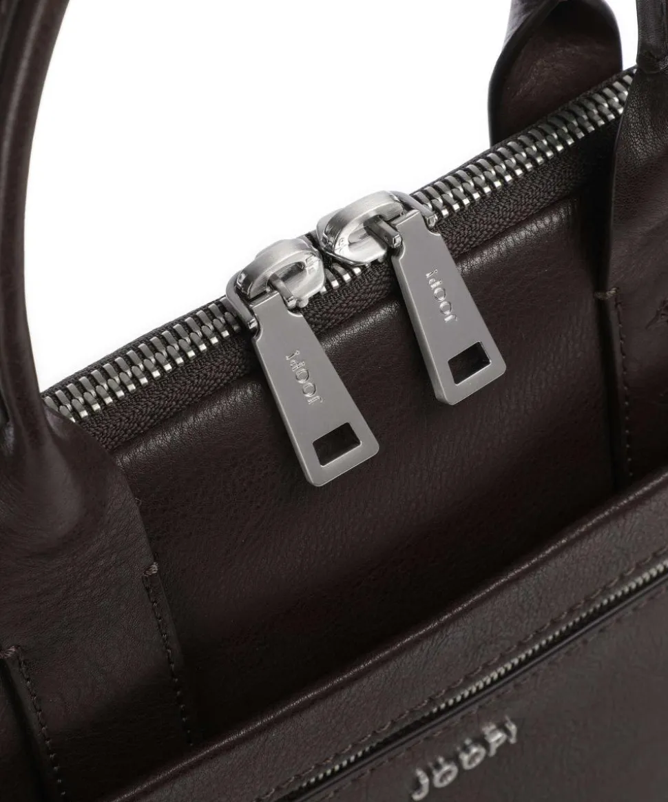 Treviso Samu Aktentasche 15″ fein genarbtes Rindsleder dunkelbraun