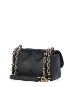 Tribeca Schultertasche fein genarbtes Leder schwarz