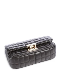 Tribeca Schultertasche Lammleder dunkelbraun