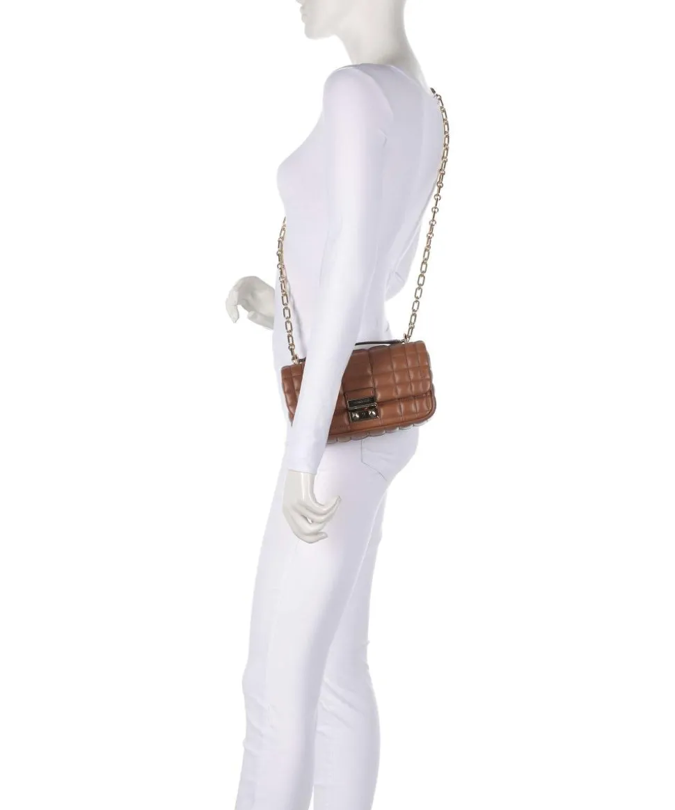 Tribeca Schultertasche Lammleder braun