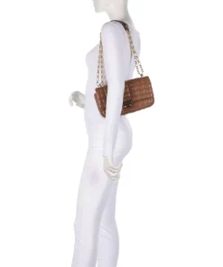 Tribeca Schultertasche Lammleder braun