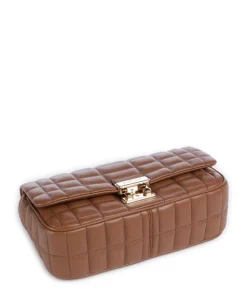 Tribeca Schultertasche Lammleder braun