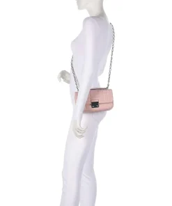 Tribeca Small Schultertasche Lammleder rosa