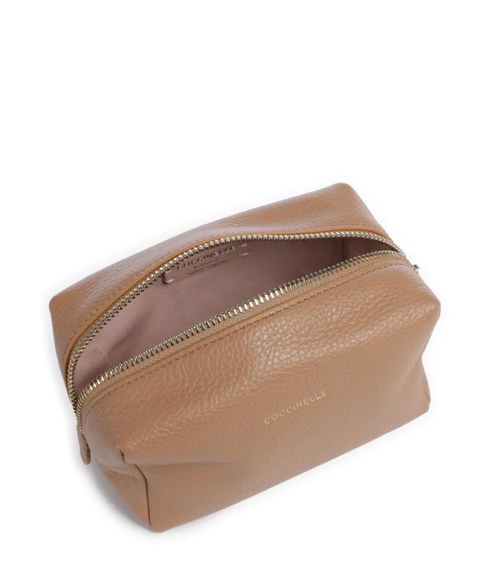 Trousse Kosmetiktasche hellbraun 15 cm