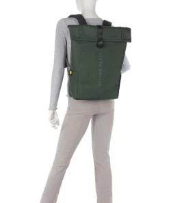 Turenne Soft Rolltop Rucksack 15″ recyceltes Polyurethane dunkelgrün