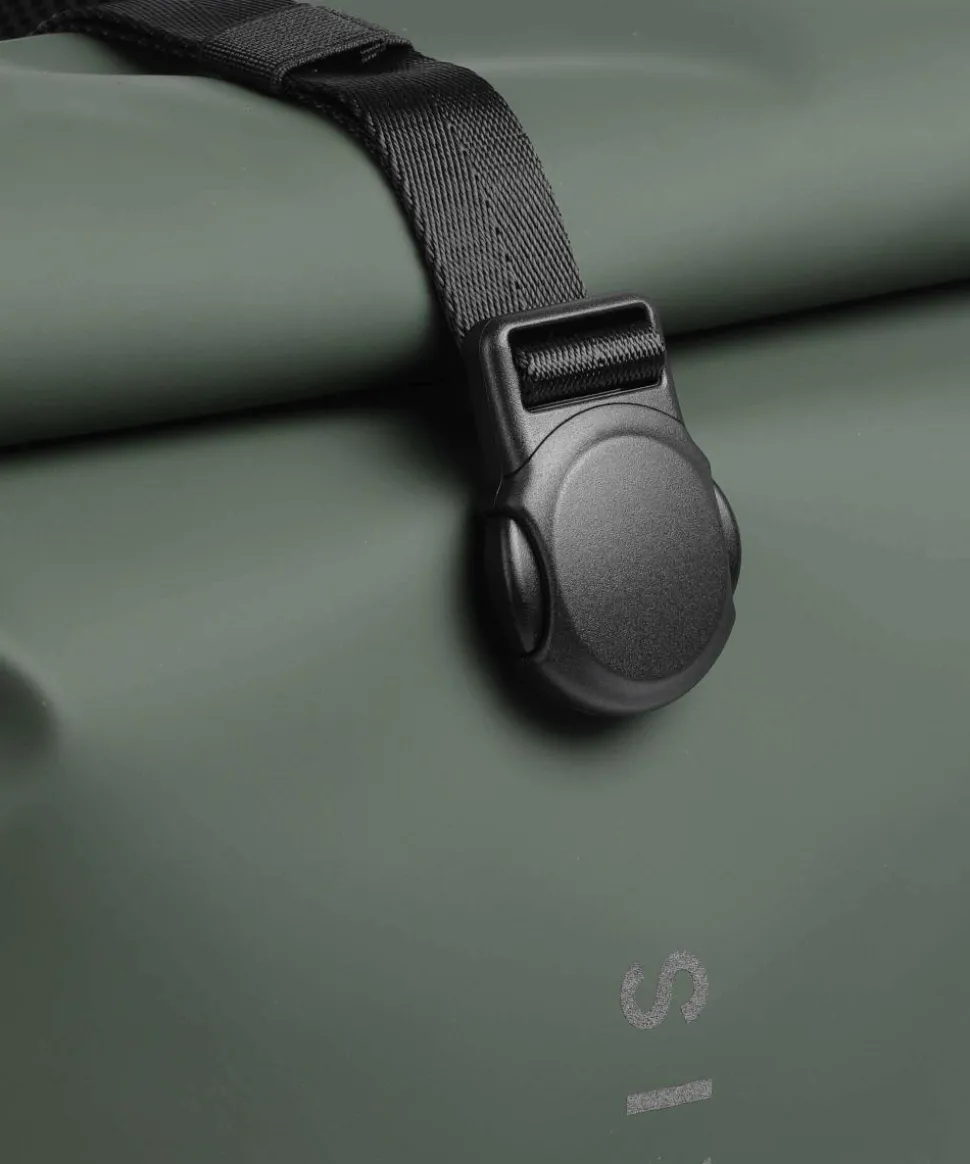 Turenne Soft Rolltop Rucksack 15″ recyceltes Polyurethane dunkelgrün