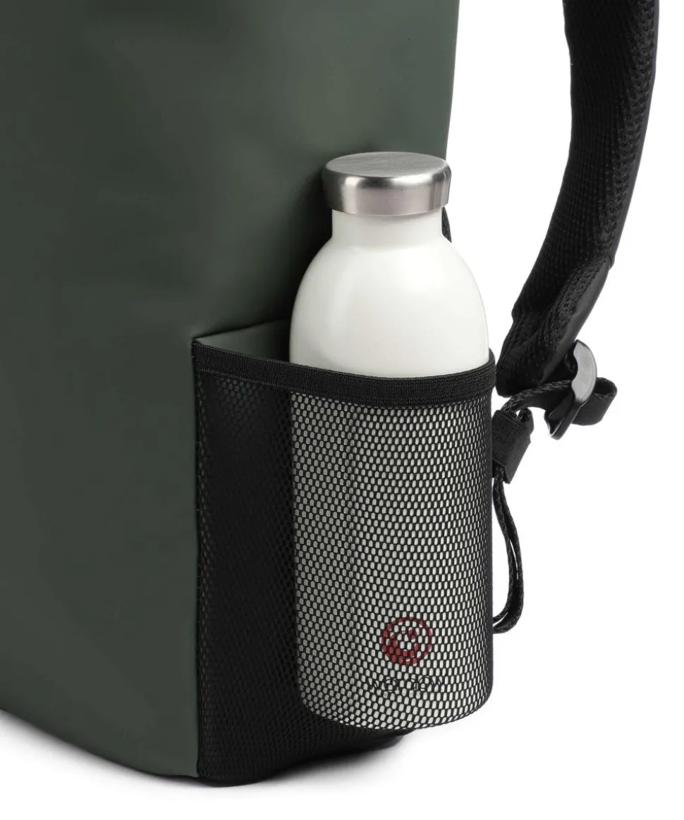 Turenne Soft Rolltop Rucksack 15″ recyceltes Polyurethane dunkelgrün