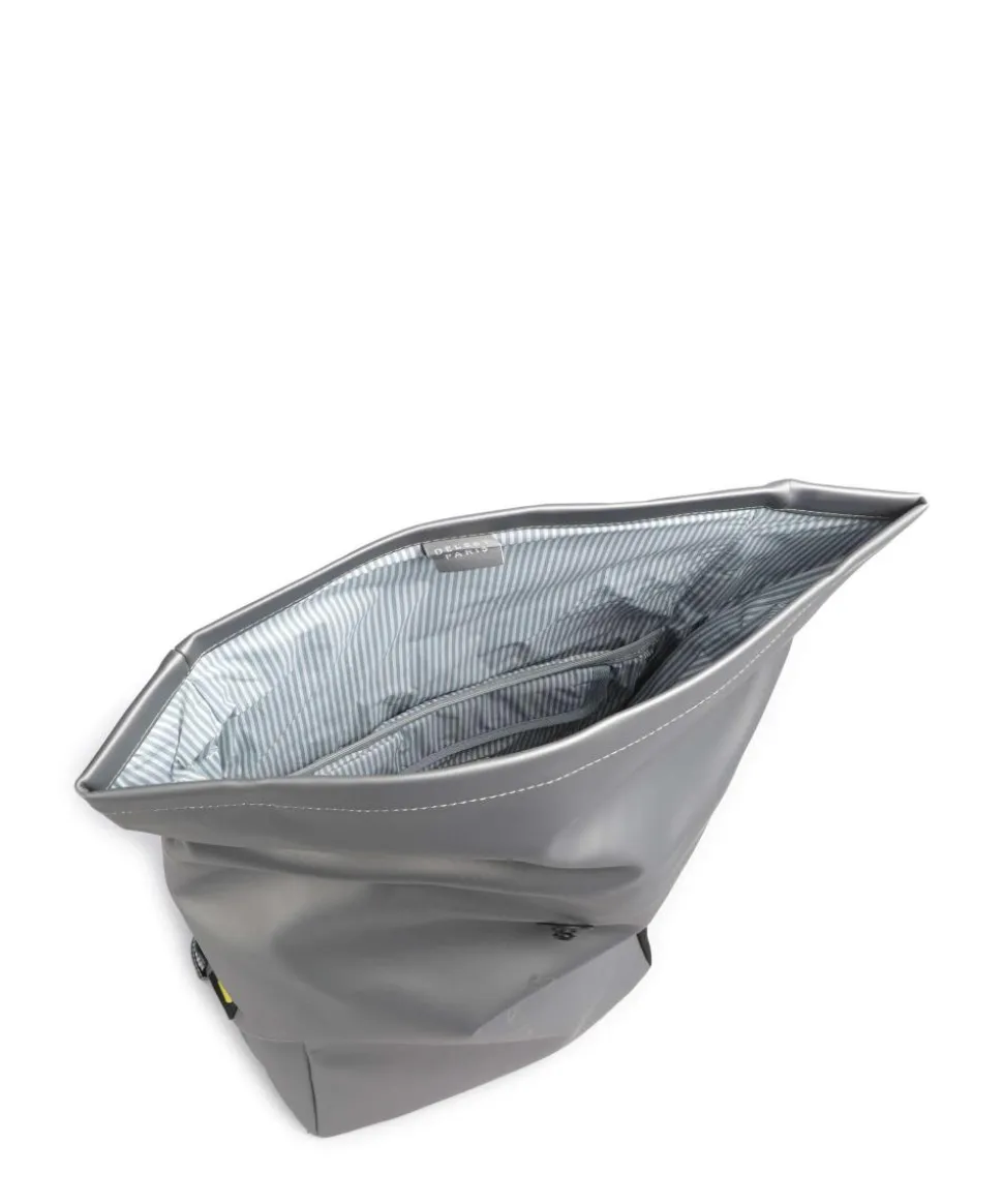 Turenne Soft Rolltop Rucksack 15″ recyceltes Polyurethane silber