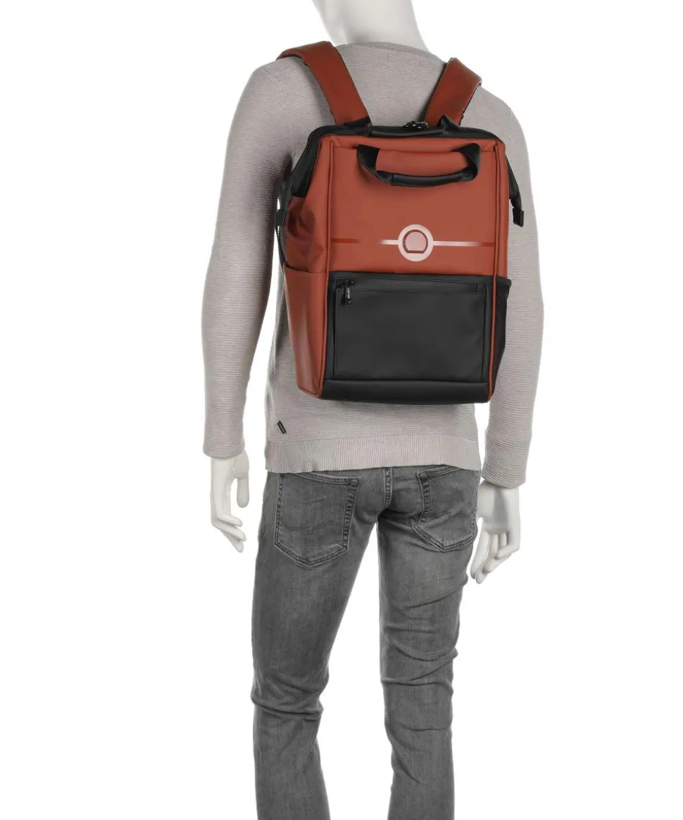 Turenne Soft Rucksack 14″ recyceltes Polyurethane rotbraun