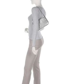 Twiller Schultertasche Lederimitat silber