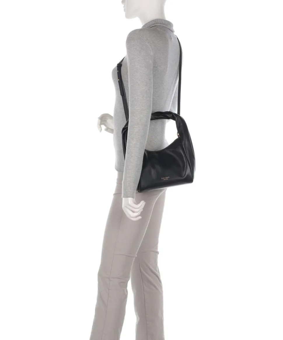 Twirl Schultertasche weiches Rindsleder schwarz