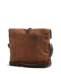 Twister M Aktentasche 13″ Leder, Baumwolle braun