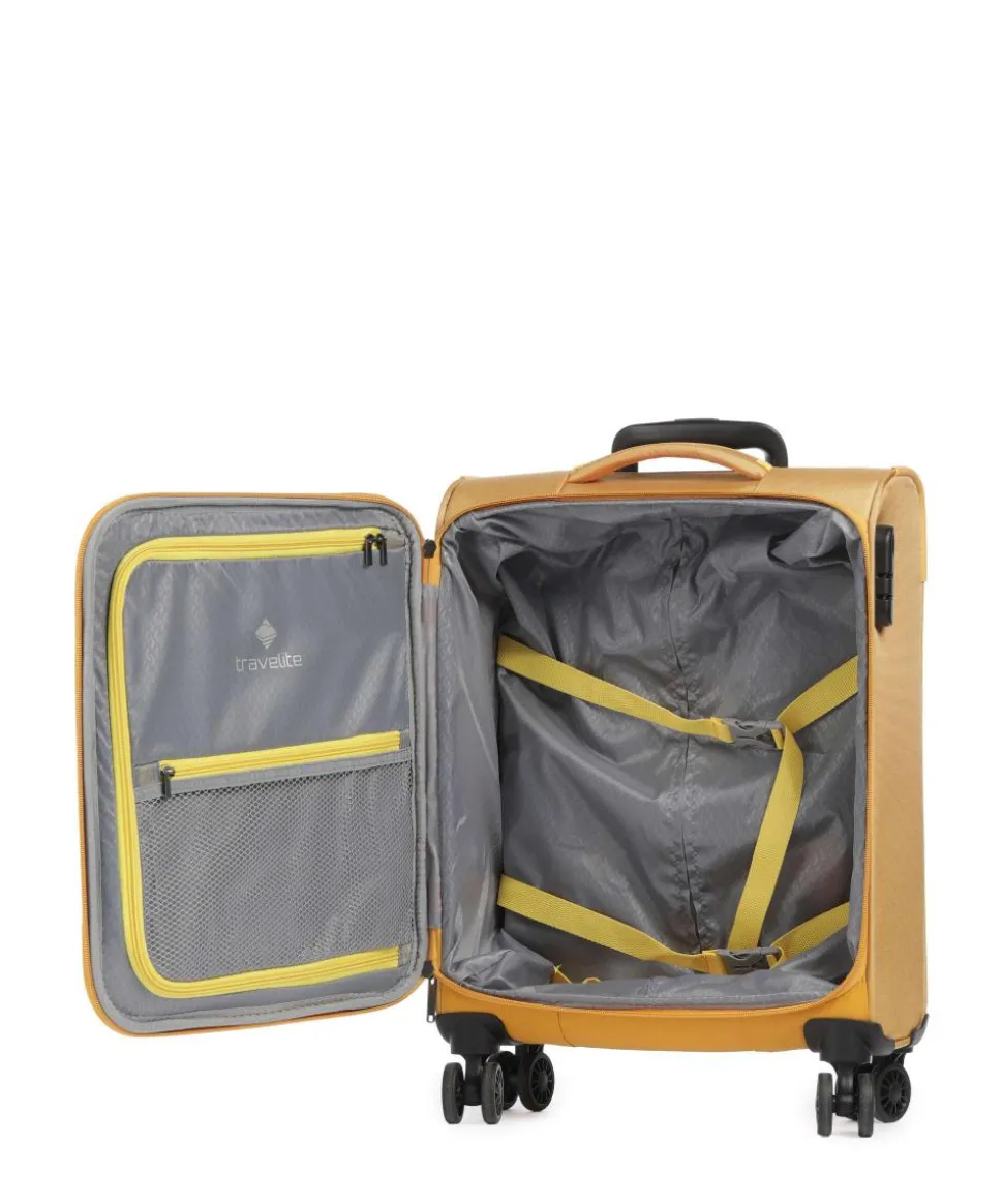 Umbria 4-Rollen Trolley gelb 55 cm