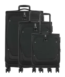 Umbria 4-Rollen Trolley Set schwarz 3-tlg.
