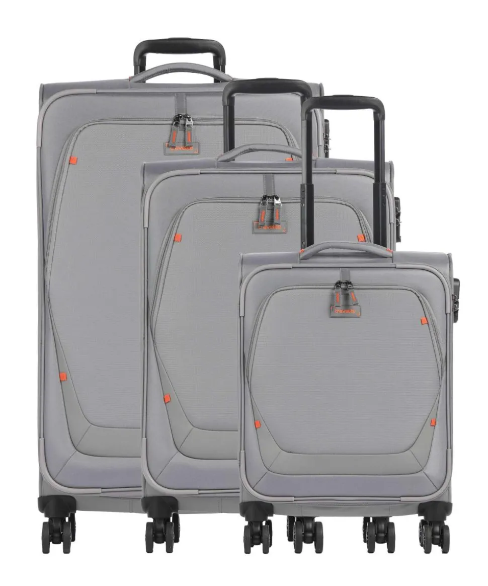 Umbria 4-Rollen Trolley Set grau 3-tlg.
