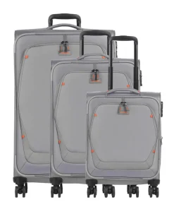 Umbria 4-Rollen Trolley Set grau 3-tlg.