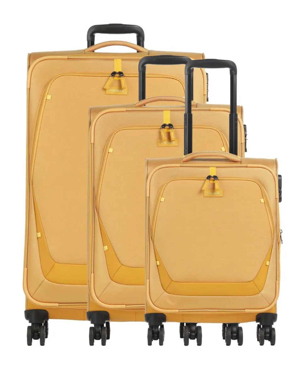 Umbria 4-Rollen Trolley Set gelb 3-tlg.